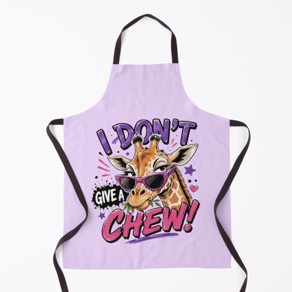 Item preview, I Don't Give A Chew Giraffe - Funny Sassy Pun Animal Art designed and sold by FrescoDesign.