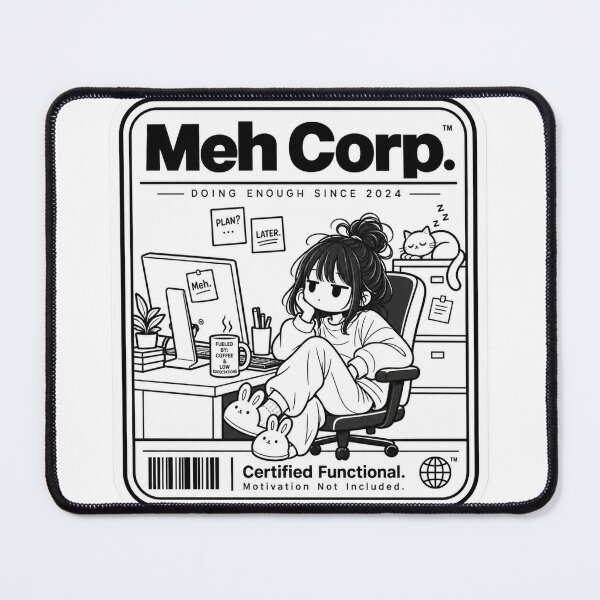Item preview, Meh Corp Certified Functional Office Art designed and sold by littlepiptales.