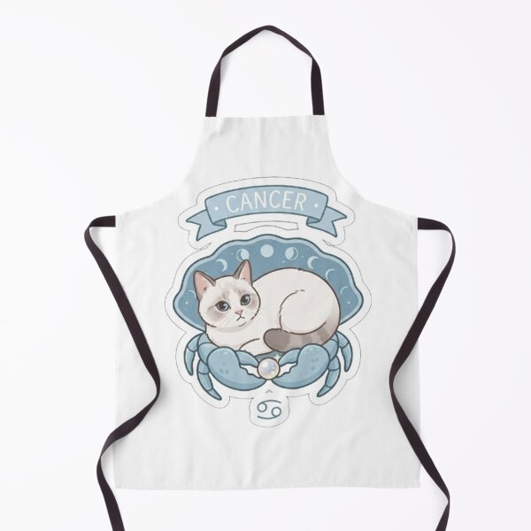Item preview, Cancer Zodiac Cat with Crab and Moon Phases - Cute Astrological Kitty Design designed and sold by PetalsPaws.