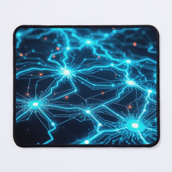 Item preview, Blue Electric Lightning Network Abstract designed and sold by IntelliMindDesigns.