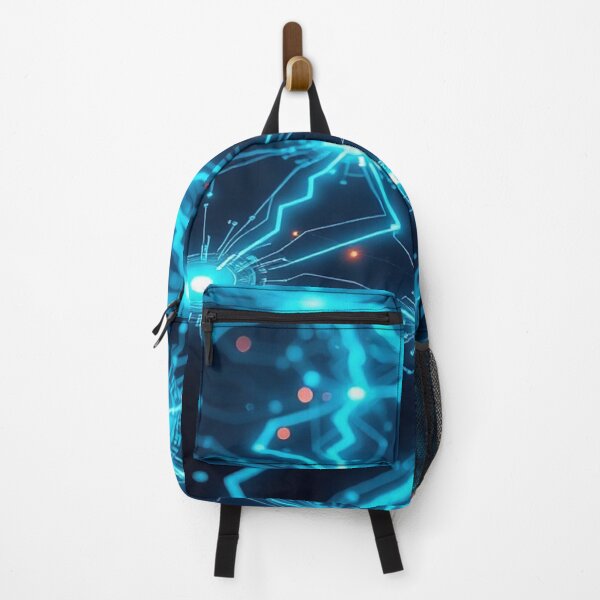 Item preview, Blue Electric Lightning Network Abstract designed and sold by IntelliMindDesigns.