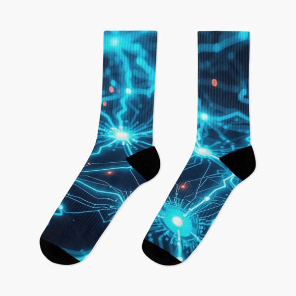 Item preview, Blue Electric Lightning Network Abstract designed and sold by IntelliMindDesigns.