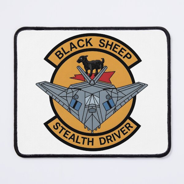 Item preview, USAF F-117 Nighthawk Black Sheep Stealth Driver Emblem Vector Graphic designed and sold by CharlieDesings.