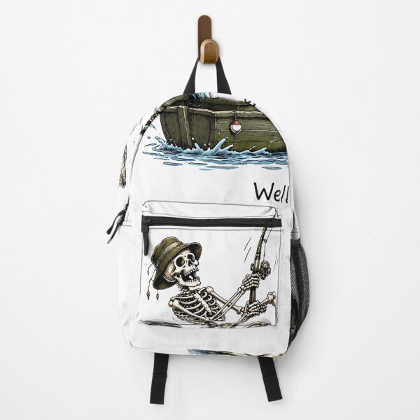 Item preview, Skeleton Bass Fishing Well Shit Funny Skeleton Fishing Design for Fishermen designed and sold by CatiaStudioArt.