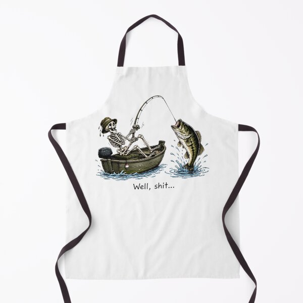 Item preview, Skeleton Bass Fishing Well Shit Funny Skeleton Fishing Design for Fishermen designed and sold by CatiaStudioArt.