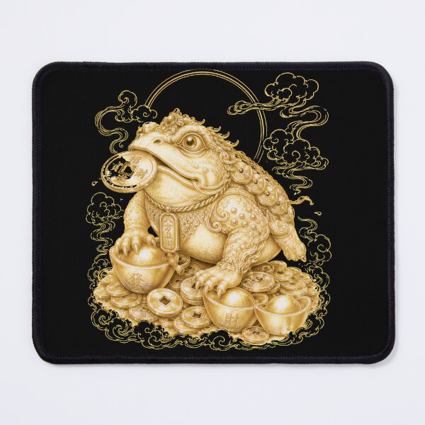 Item preview, Chinese Money Toad Gold Line Art designed and sold by Soluna Studio.