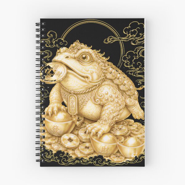 Item preview, Chinese Money Toad Gold Line Art designed and sold by Soluna Studio.