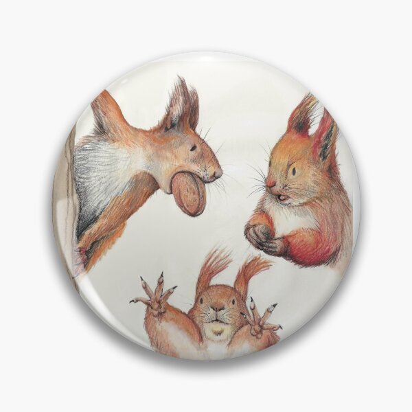 Item preview, Illustration of a red squirrel in various poses designed and sold by Kimberley Cummings Illustration.