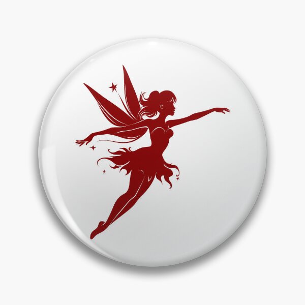 Item preview, Dark Red Flying Fairy Silhouette Design designed and sold by pattern-archive.