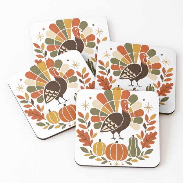 Item preview, Mid Century Modern Thanksgiving designed and sold by cbfineart.