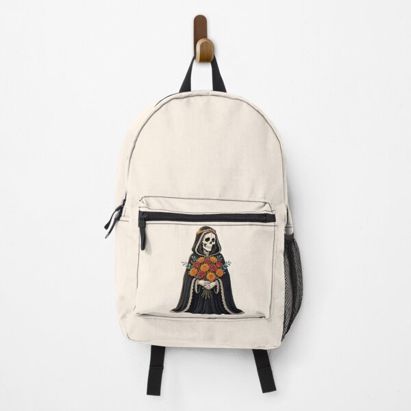 Item preview,  Santa Muerte with Marigold and Rose Flowers designed and sold by SweetLilith.