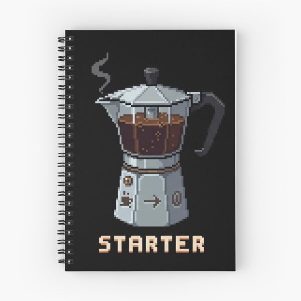 Item preview, Pixel Art Moka Pot Coffee Starter - Retro Gamer Caffeine Art designed and sold by JeanChiale.