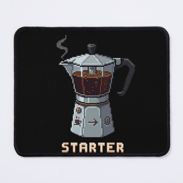 Item preview, Pixel Art Moka Pot Coffee Starter - Retro Gamer Caffeine Art designed and sold by JeanChiale.