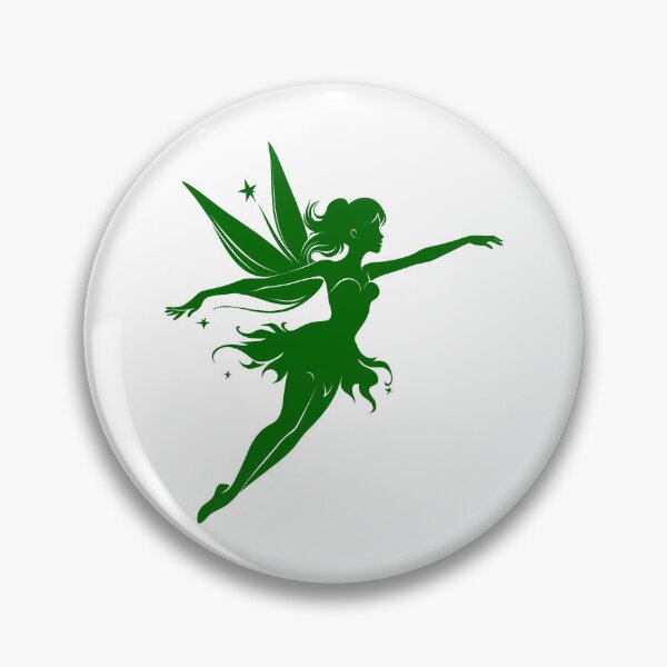 Item preview, Dark Green Flying Fairy Silhouette Design designed and sold by pattern-archive.