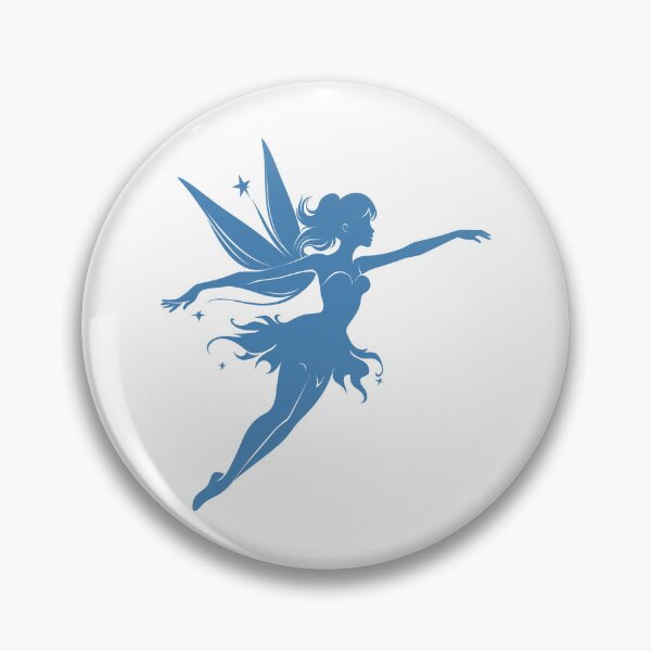 Item preview, Steel Blue Flying Fairy Silhouette Design designed and sold by pattern-archive.