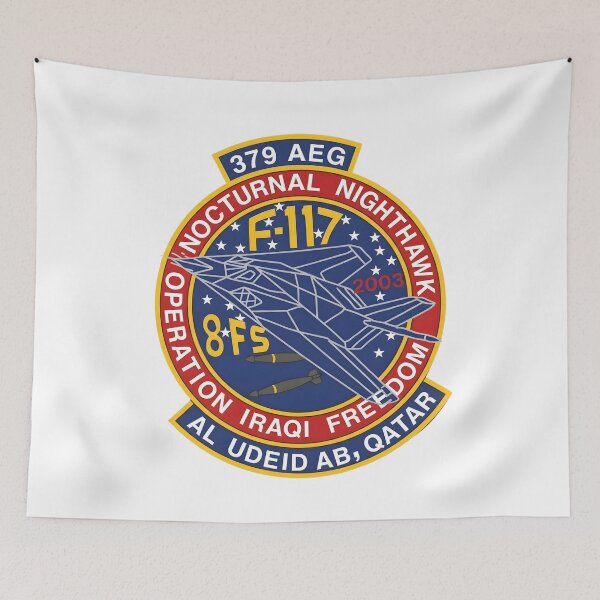 Item preview, USAF 379 AEG F-117 Nighthawk Operation Iraqi Freedom Emblem Vector Graphic designed and sold by CharlieDesings.