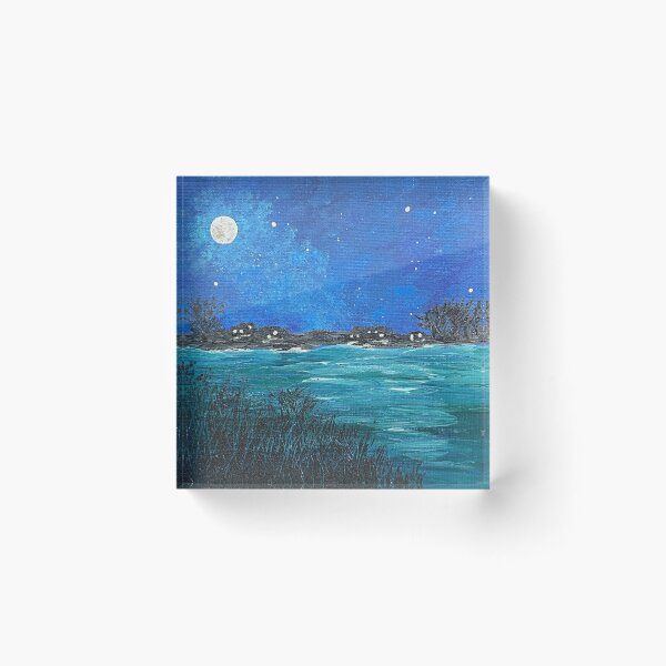 Item preview, Super Moon Acrylic Painting designed and sold by Deb Bossert Artworks.