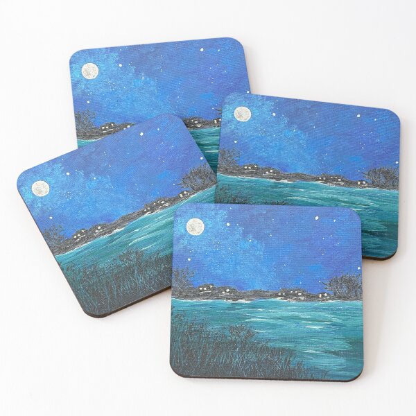 Item preview, Super Moon Acrylic Painting designed and sold by Deb Bossert Artworks.