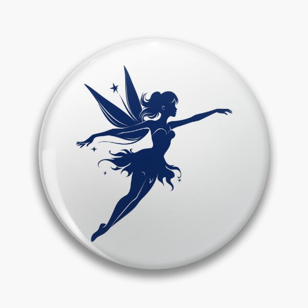 Item preview, Navy Blue Flying Fairy Silhouette Design designed and sold by pattern-archive.