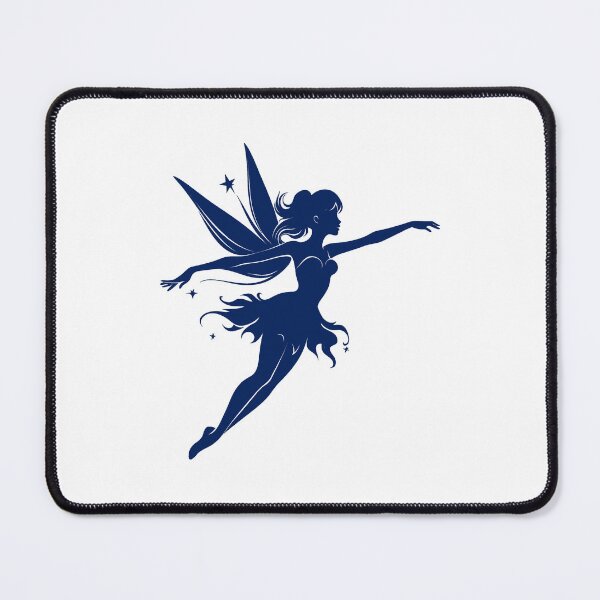 Item preview, Navy Blue Flying Fairy Silhouette Design designed and sold by pattern-archive.