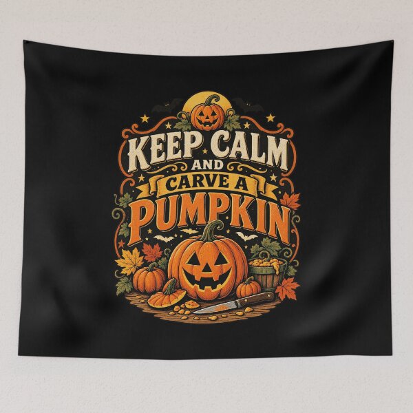 Item preview, Keep Calm and Carve a Pumpkin Vintage Halloween designed and sold by afr-saad.
