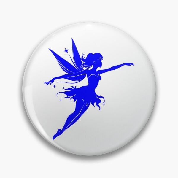 Item preview, Blue Flying Fairy Silhouette Design designed and sold by pattern-archive.
