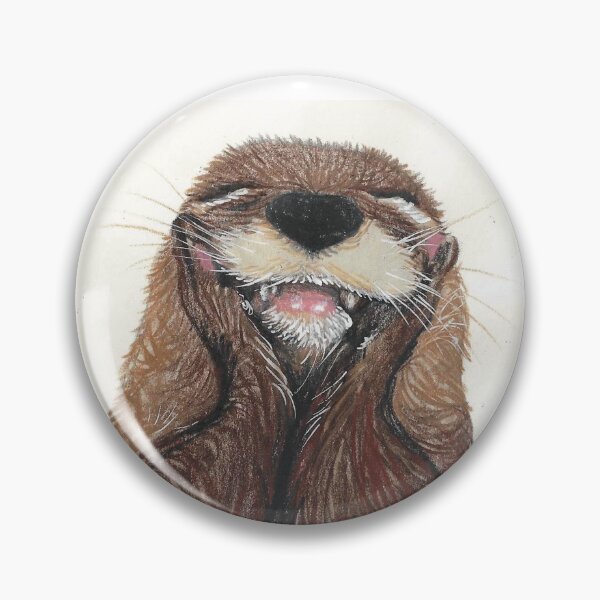 Artikelvorschau, Lächelnder Otter entworfen und verkauft von Kimberley Cummings Illustration.