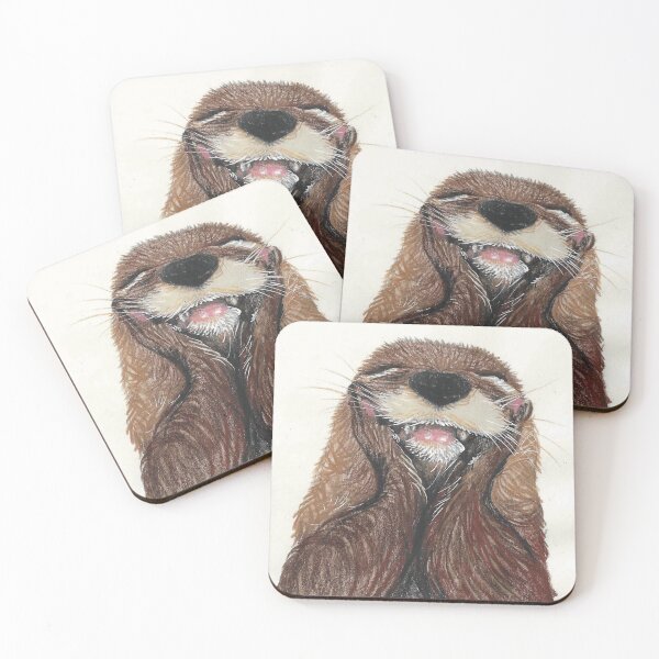 Artikelvorschau, Lächelnder Otter entworfen und verkauft von Kimberley Cummings Illustration.