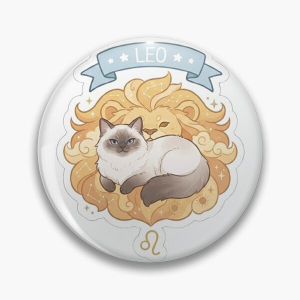 Item preview, Leo Zodiac Cat with Lion Mane and Stars - Cute Astrological Kitty Design designed and sold by PetalsPaws.