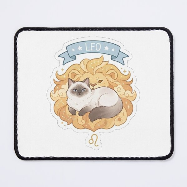 Item preview, Leo Zodiac Cat with Lion Mane and Stars - Cute Astrological Kitty Design designed and sold by PetalsPaws.