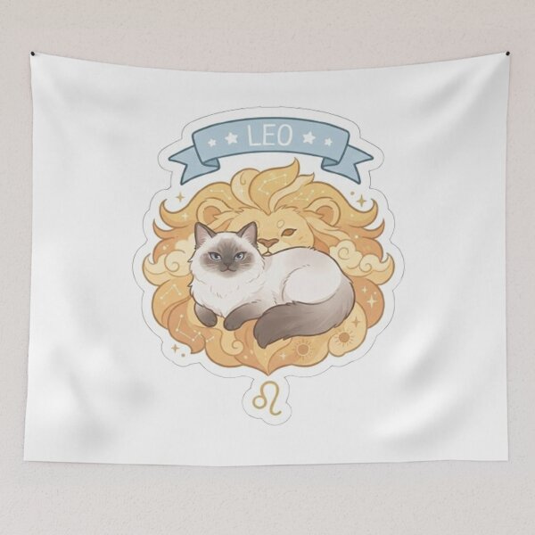 Item preview, Leo Zodiac Cat with Lion Mane and Stars - Cute Astrological Kitty Design designed and sold by PetalsPaws.