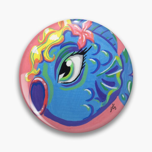 Item preview, lagoona blue fish portrait designed and sold by NineRavensArt.