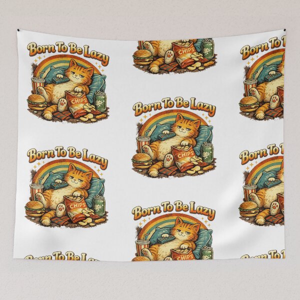 Item preview, Cat – Born To Be Lazy designed and sold by aissadjoudi.