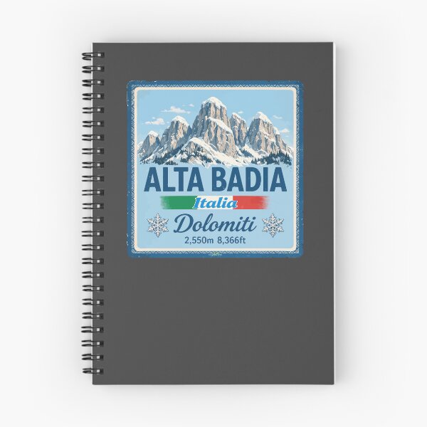 Item preview, Alta Badia Italy Italia Dolomites Ski Skiing Sticker TShirt 03 designed and sold by OuterShellUK.