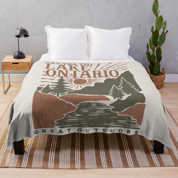 Item preview, Say Yes To Lake Ontario Great Outdoors Vintage Retro Nature Design designed and sold by artworkathome.