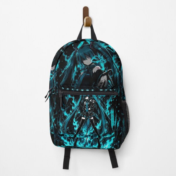 Item preview, Cyberpunk Aqua Flame Anime Girl – Neon Digital Warrior designed and sold by Dyan4.