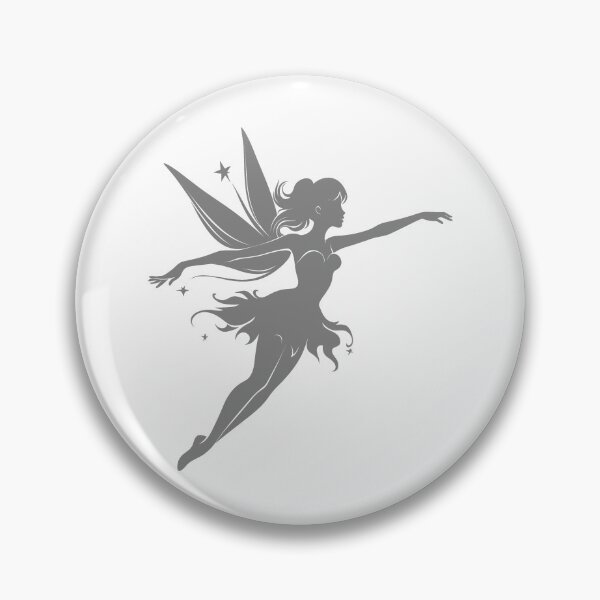 Item preview, Gray Flying Fairy Silhouette Design designed and sold by pattern-archive.