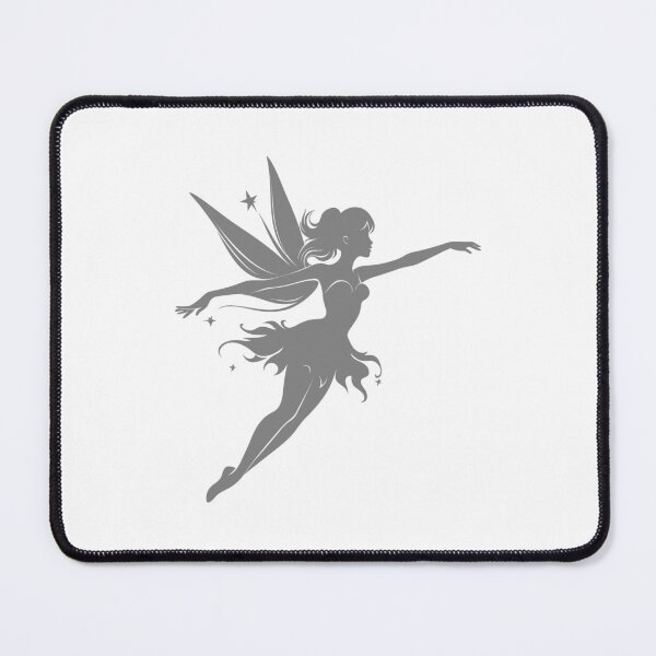 Item preview, Gray Flying Fairy Silhouette Design designed and sold by pattern-archive.