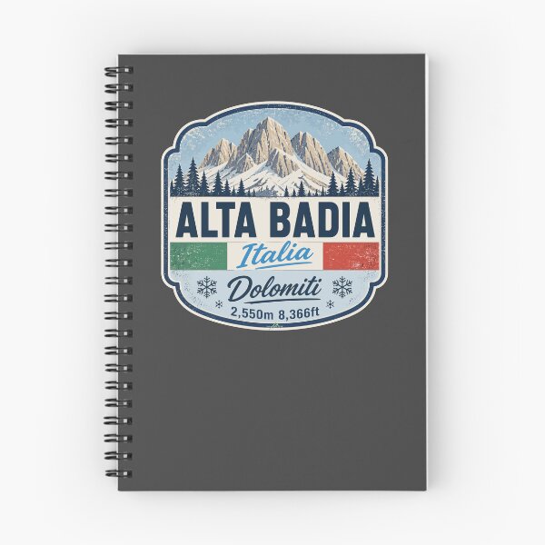 Item preview, Alta Badia Italy Italia Dolomites Ski Skiing Sticker TShirt 4 designed and sold by OuterShellUK.