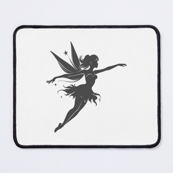 Item preview, Dark Gray Flying Fairy Silhouette Design designed and sold by pattern-archive.