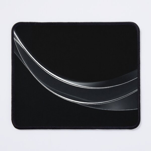 Item preview, Silver Flowing Lines on Black Abstract designed and sold by IntelliMindDesigns.