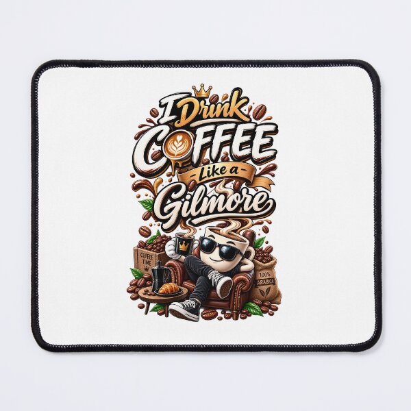 Item preview, I Drink Coffee Like A Gilmore Mascot Cartoon designed and sold by FlatInkStudio.