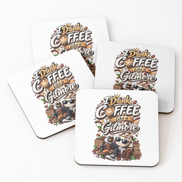 Item preview, I Drink Coffee Like A Gilmore Mascot Cartoon designed and sold by FlatInkStudio.