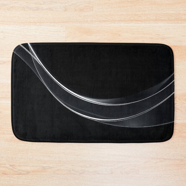 Item preview, Silver Flowing Lines on Black Abstract designed and sold by IntelliMindDesigns.