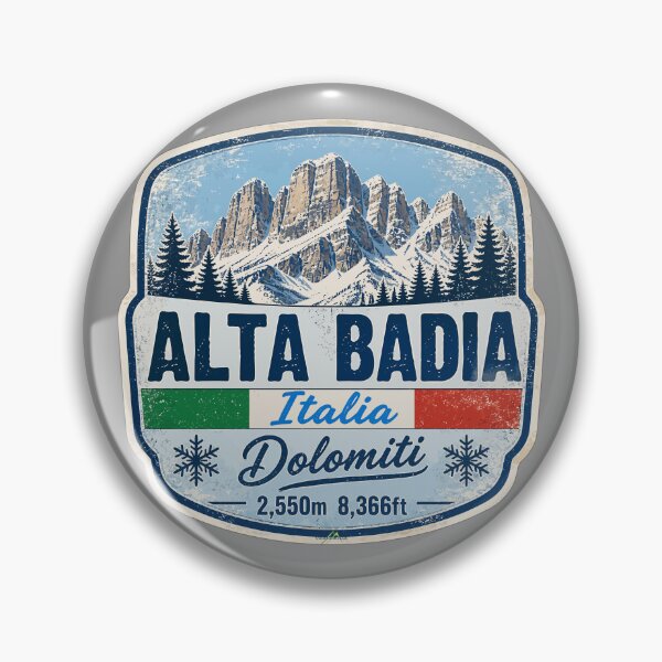 Item preview, Alta Badia Italy Italia Dolomites Ski Skiing Sticker TShirt 05 designed and sold by OuterShellUK.