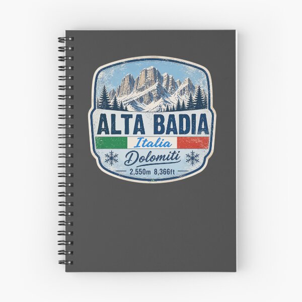 Item preview, Alta Badia Italy Italia Dolomites Ski Skiing Sticker TShirt 05 designed and sold by OuterShellUK.