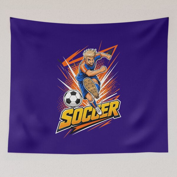 Item preview,  Blue Soccer Striker designed and sold by audreytrujillo2.