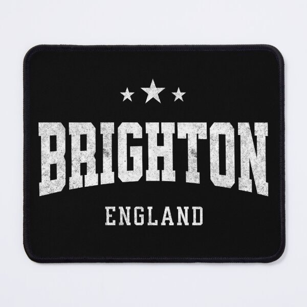 Item preview, Brighton England Vintage Varsity Distressed Retro College Travel Design designed and sold by NiceTeeClub.