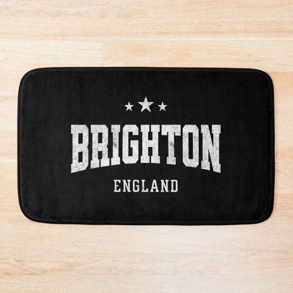 Item preview, Brighton England Vintage Varsity Distressed Retro College Travel Design designed and sold by NiceTeeClub.