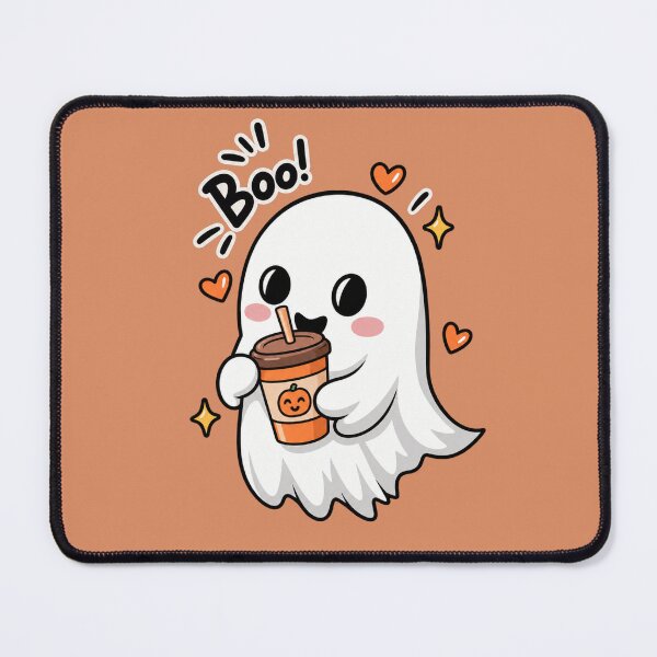 Item preview, Boo! Cute Ghost Halloween Drink Art designed and sold by littlepiptales.